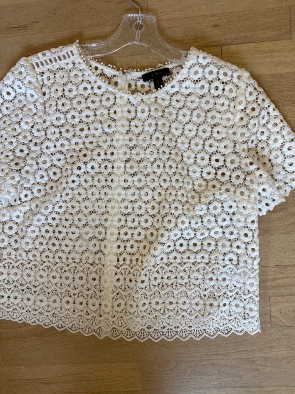 J Crew Vintage white openworkT